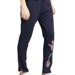 NWT Ted Baker Eleani Cotton/Modal Blend Color by Number Embroidered Joggers